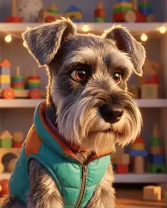 Pet portrait — 3D Animated style