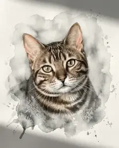 Pet portrait — Aquarelle style