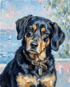 Pet portrait — Oil Painting style