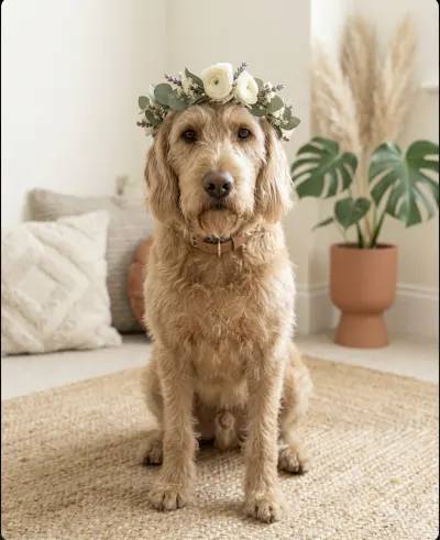 After — Phone snap to boho flower crown portrait