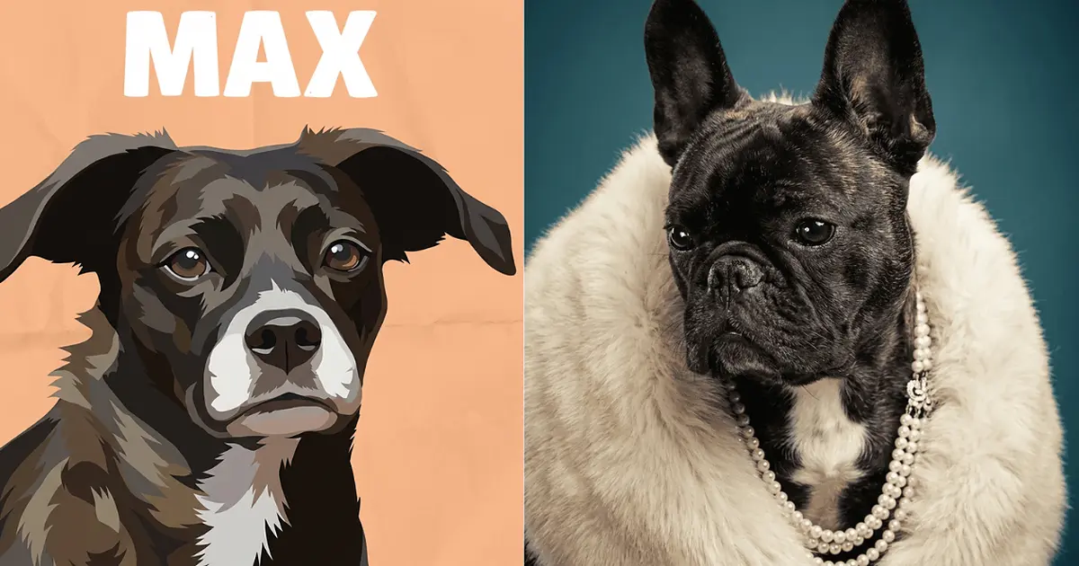 Custom dog portrait examples
