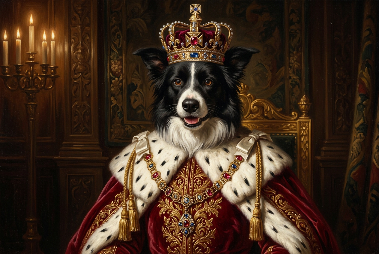 Royal dog portrait example